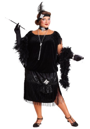 Deluxe Black Plus Size Flapper Update3