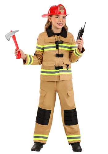 Kid's Firefighter Prestige Costume Alt 1