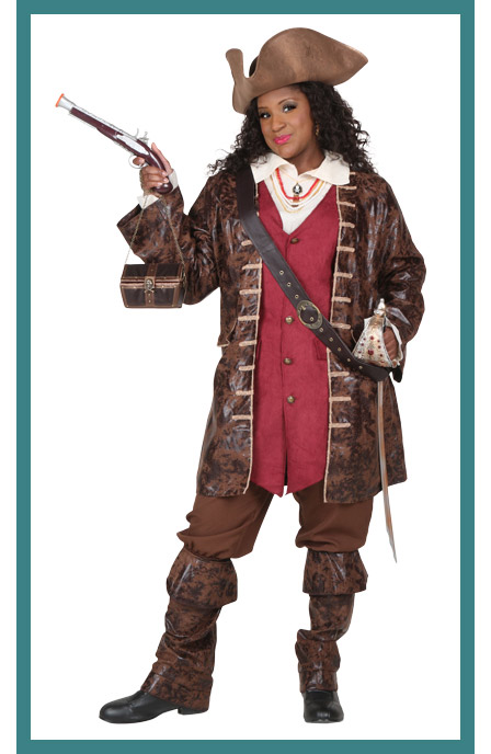 Full Coverage Womens Plus Size Pirate Costume