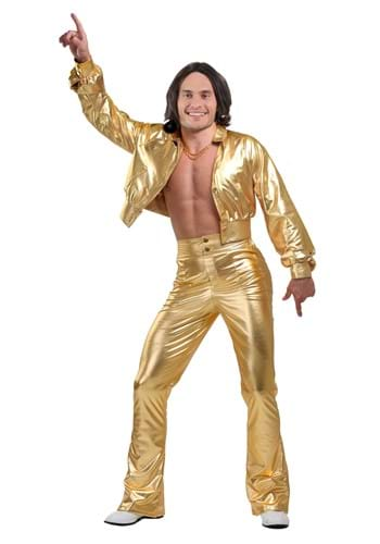 Studio Disco Mens Gold Costume Plain UPD