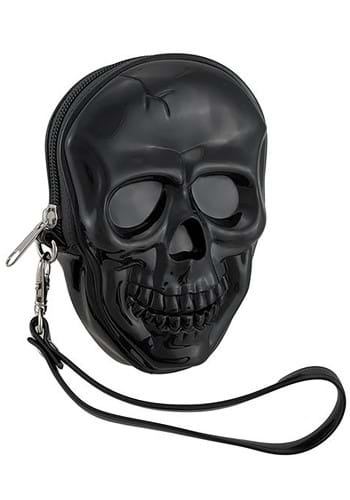 Womens Black Skull Wristlet